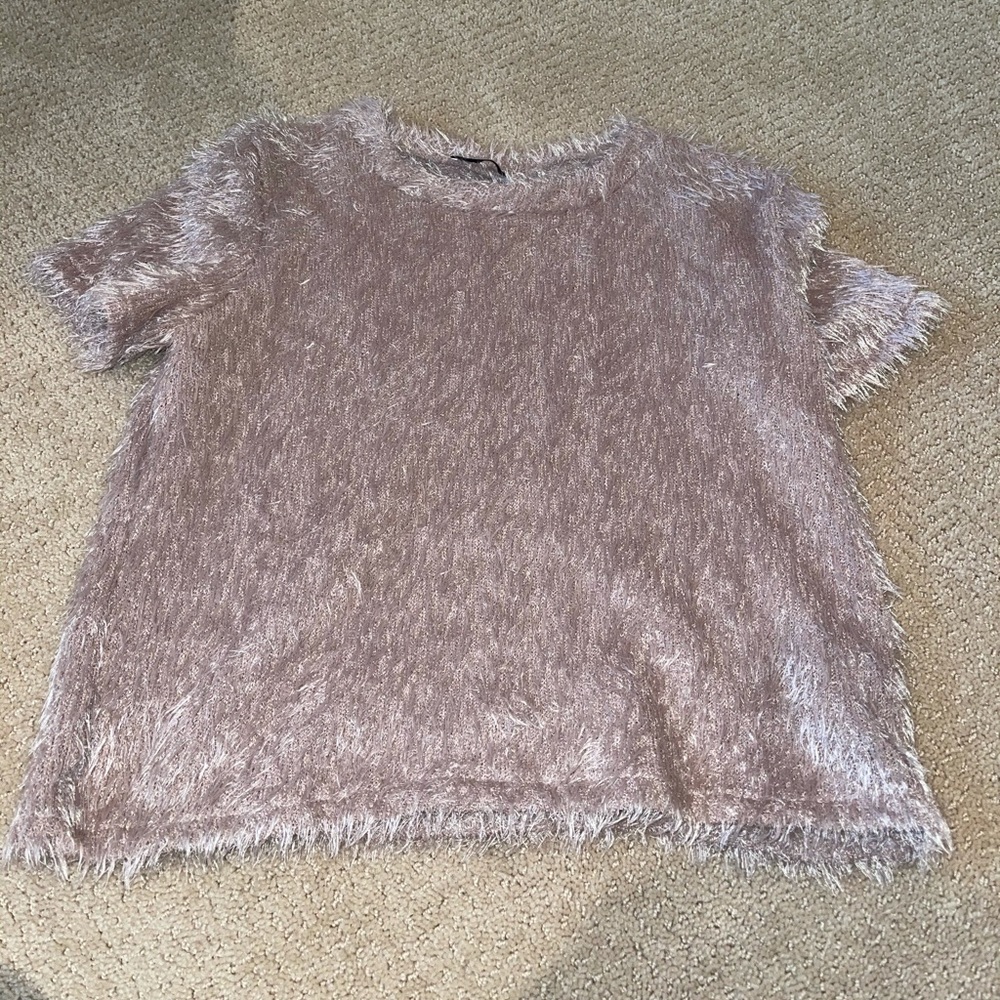 zara fuzzy top (runs small)